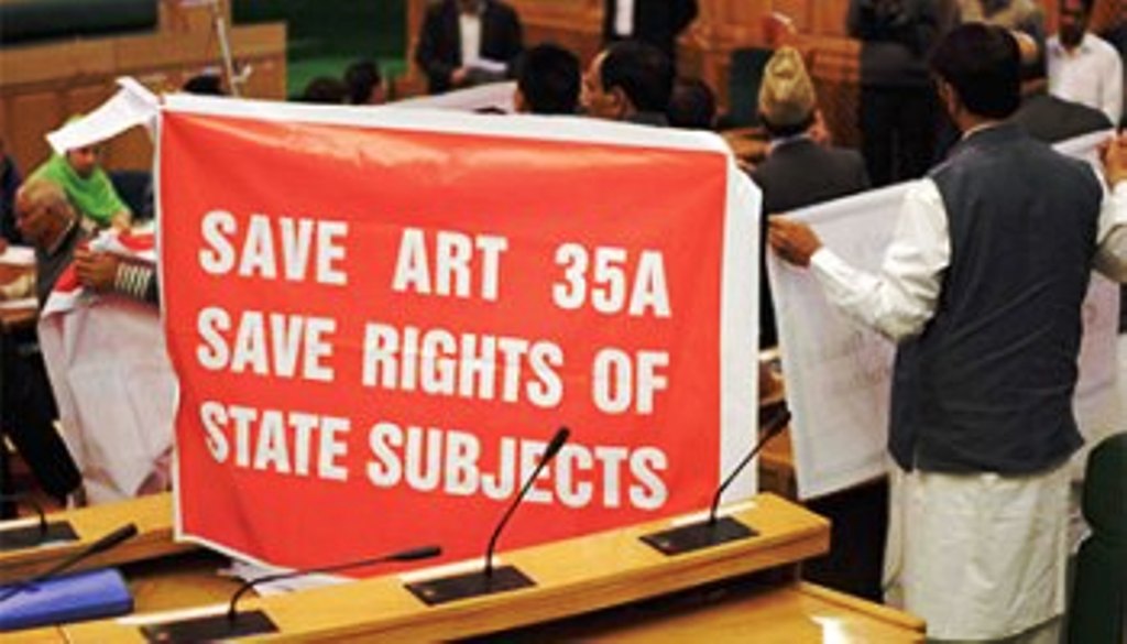 Tension in the valley over scrapping of Article 35 A