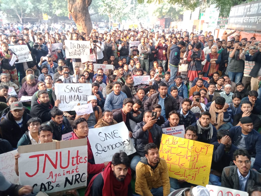 Hundreds gather at Jantar Mantar against Citizenship Amendment Bill
