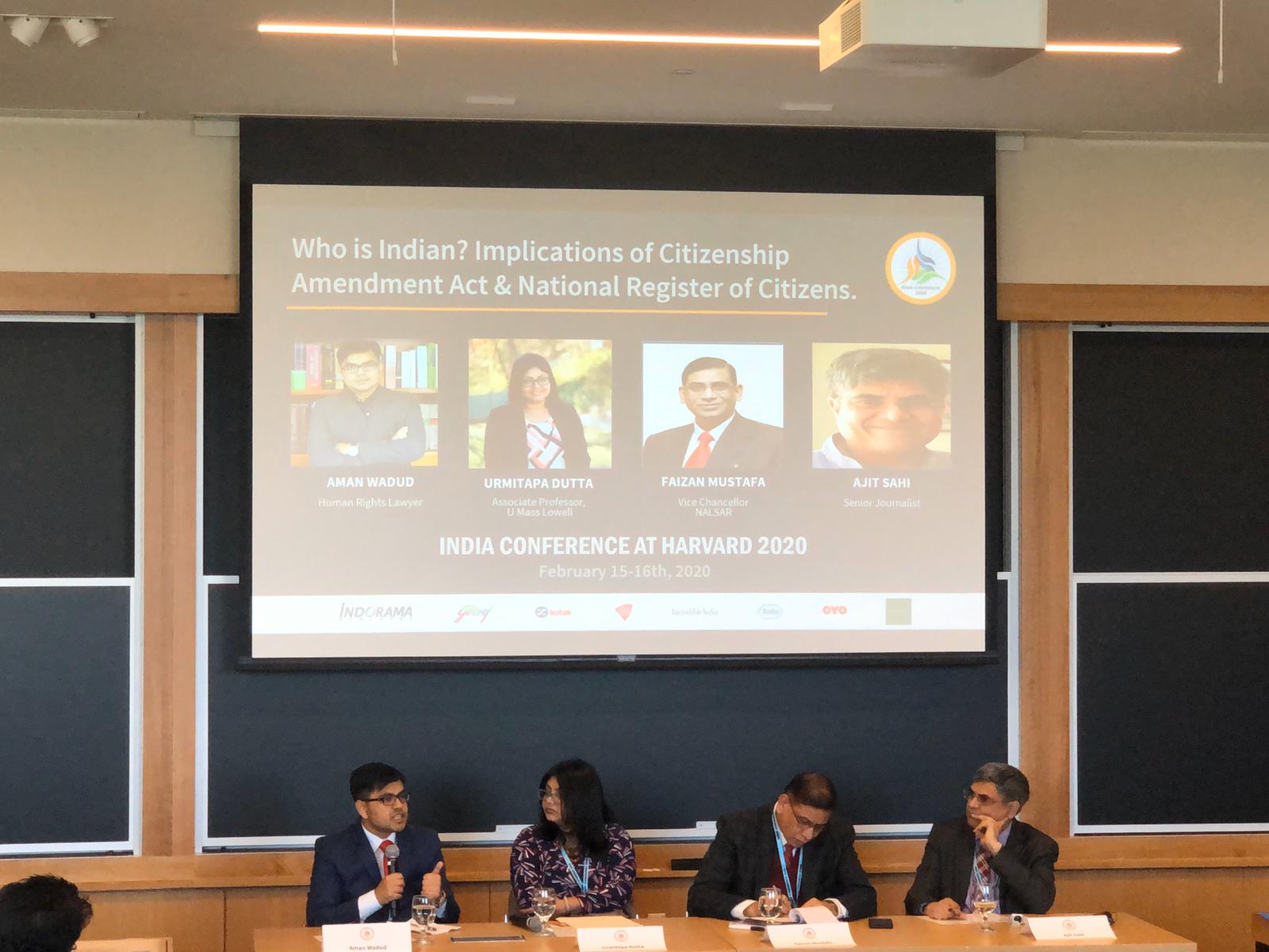 Constitutionality of NRC-CAA sparks dialogue at Harvard’s 17th Annual India Conference