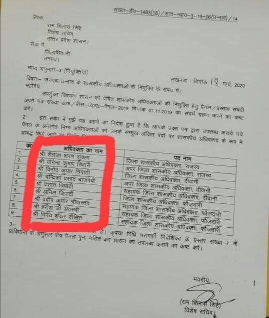 योगी सरकार ने लगाया 'सबका साथ, सबका विकास' के नारे को पलीता, उन्नाव में 9 में 8 सरकारी वकील बनाए ब्राह्मण