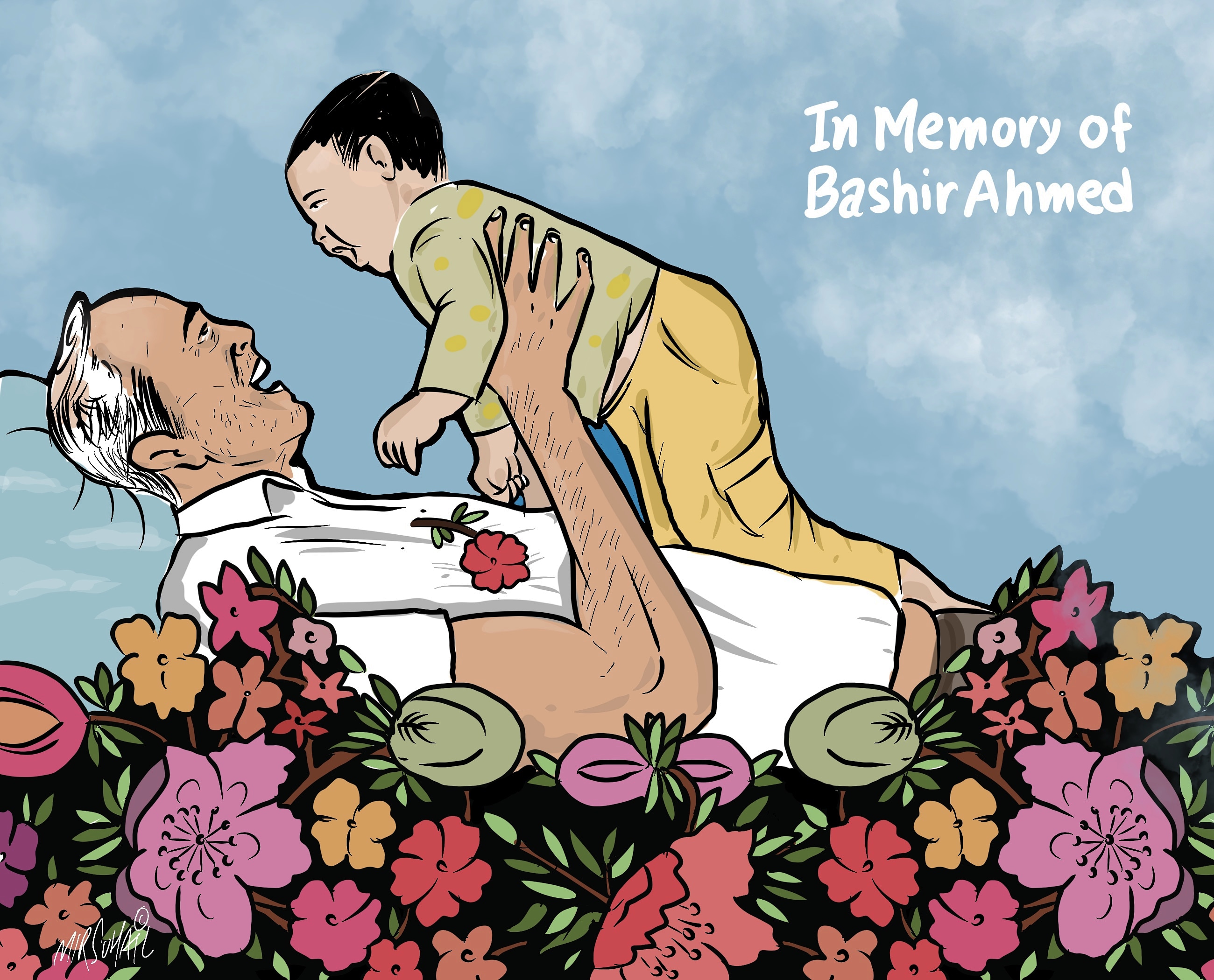 Kashmir’s cartoonists depict rot behind gory images of Kashmiri child atop his dead grandfather
