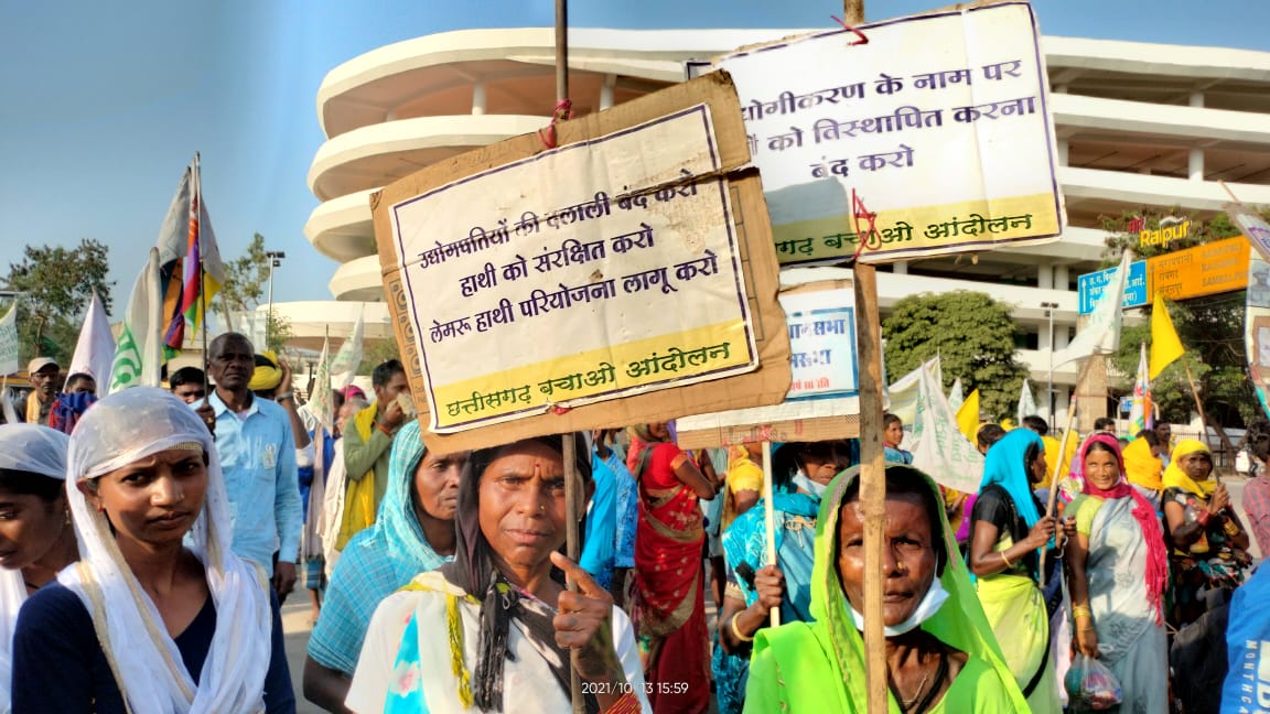 Adivasis from Chhattisgarh march to save their habitats from ‘hazards of coal mining’