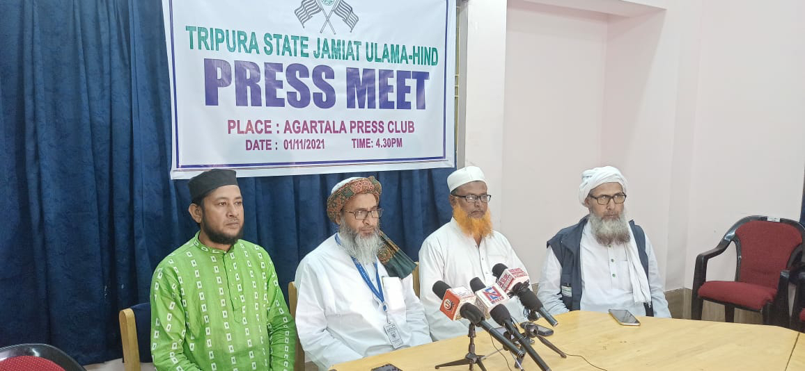 साजिश के तहत बिगाड़ा गया त्रिपुरा का माहौल ,जमीयत की रिपोर्ट में किया गया दावा